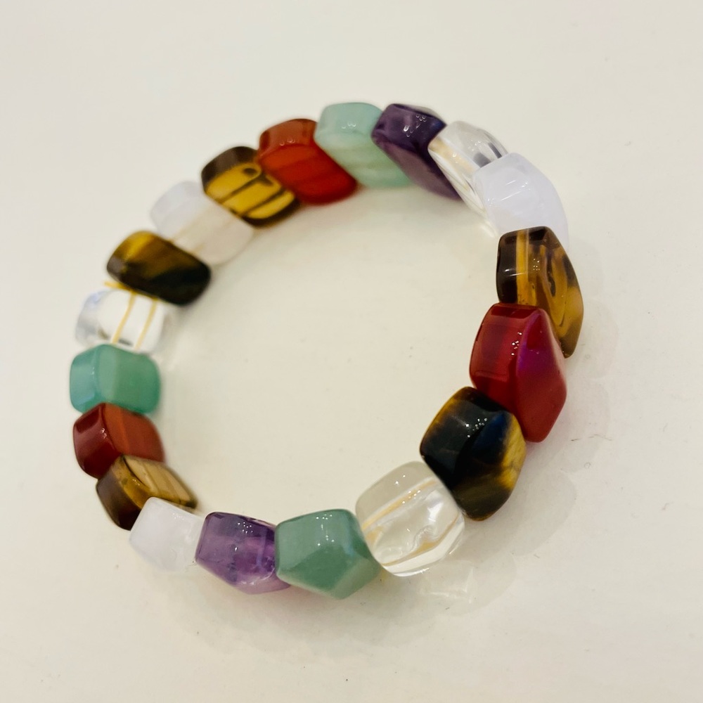 Multi-color Red Green Brown Bracelet Expandable